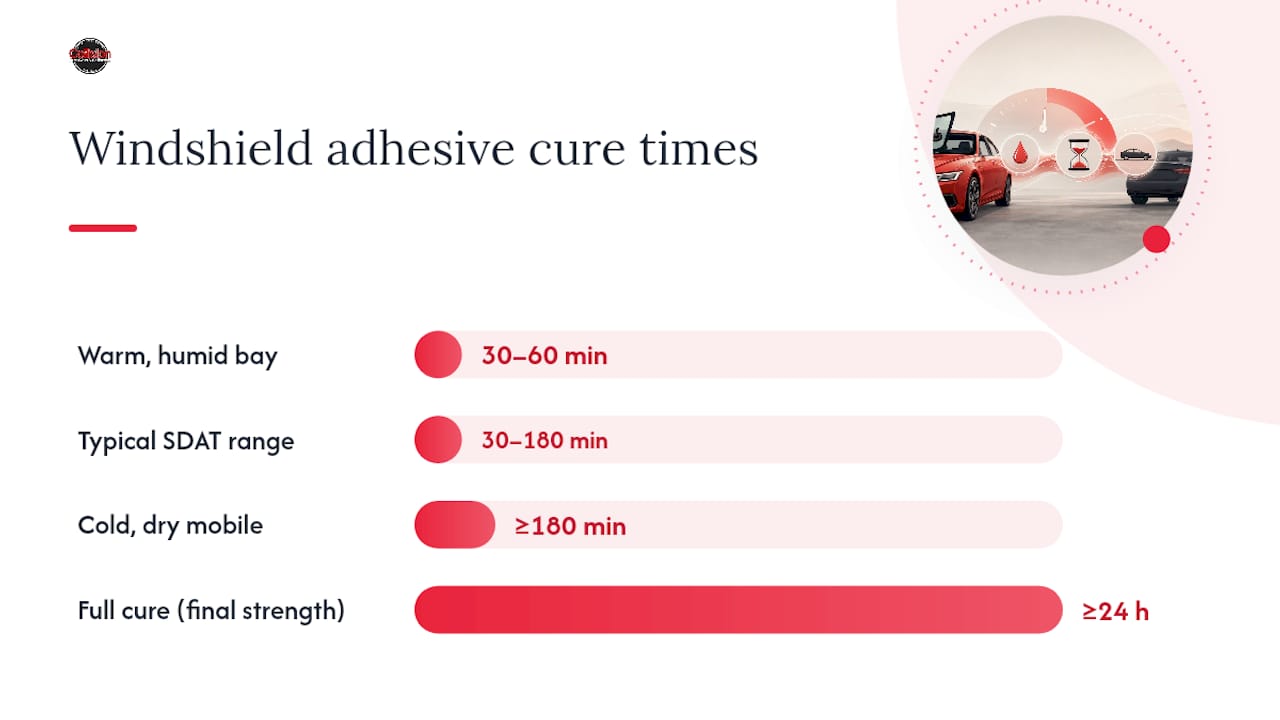 How Long Windshield Adhesive Actually Takes to Cure — overview diagram