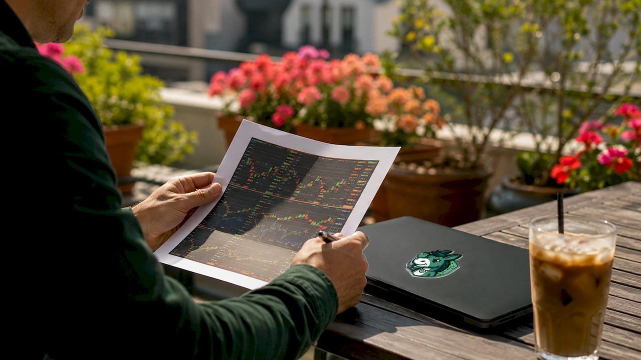 Hands examining printed betting odds chart