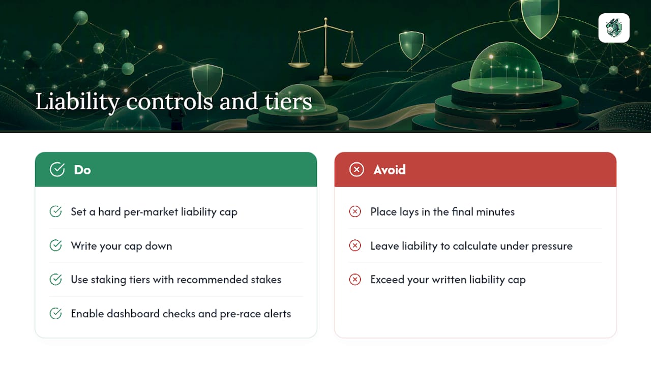 How professionals manage liability: controls and staking tiers — overview diagram