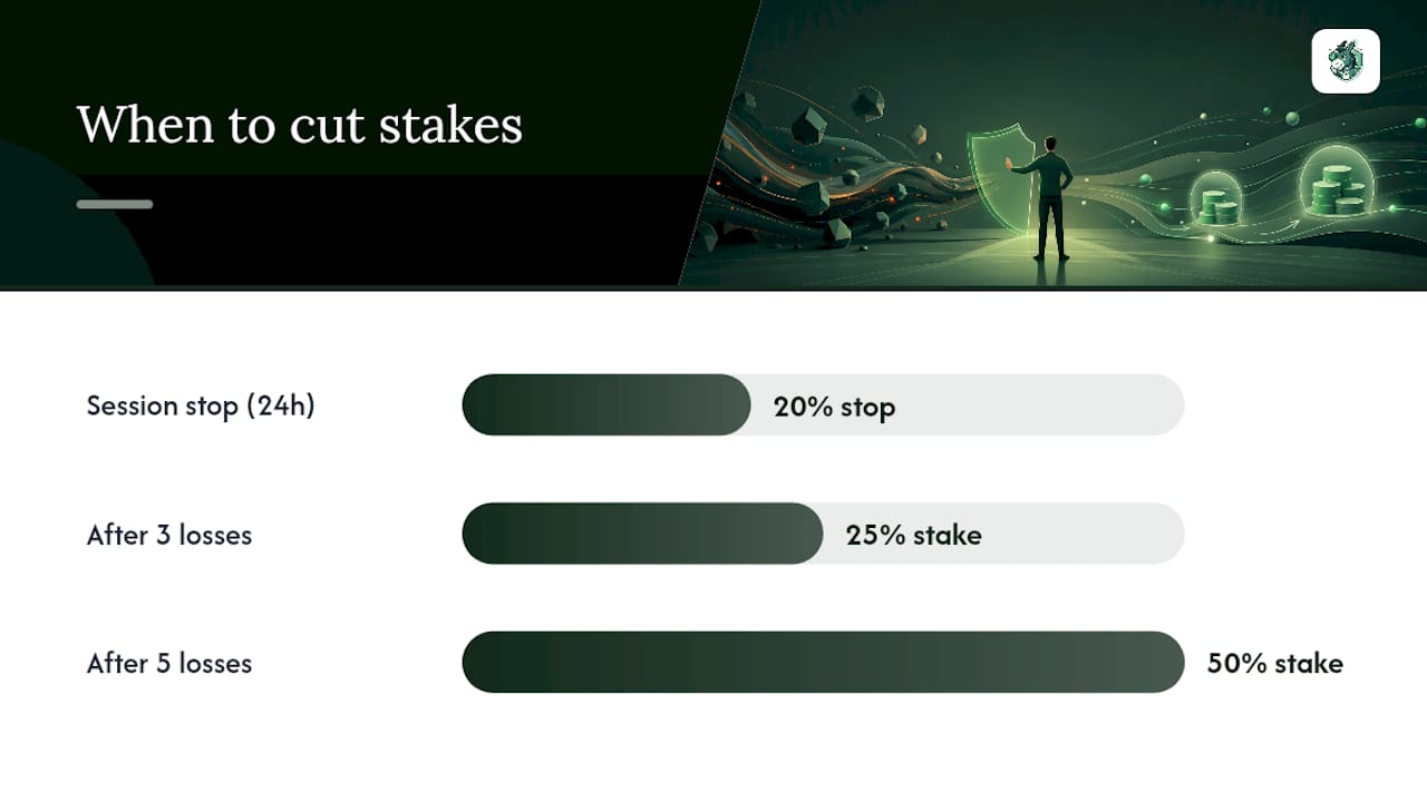 Losing streak betting plan stages diagram