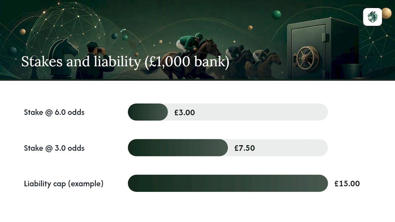 Staking and bankroll management for lay bettors — overview diagram