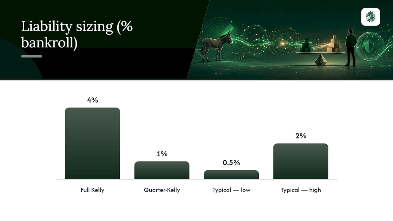 Sizing and bankroll management for lay bets — overview diagram