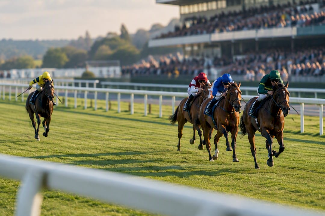 Racehorse losing ground during a race