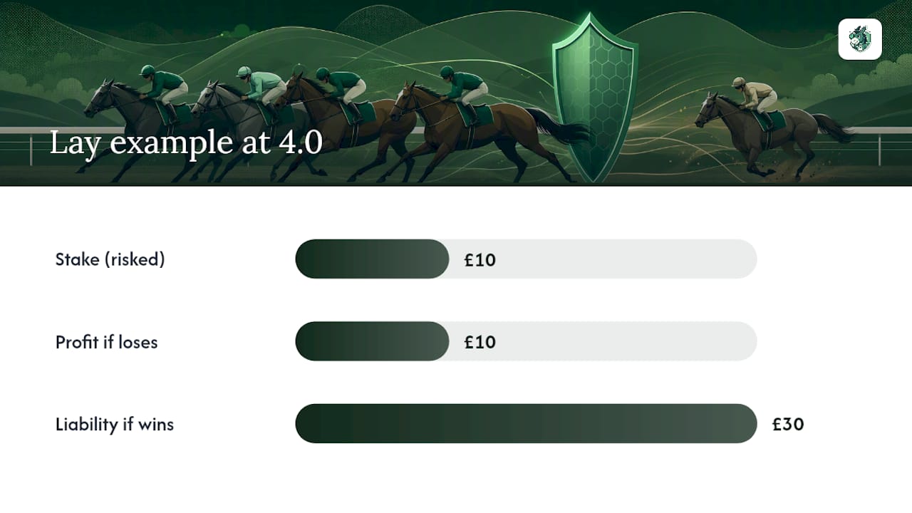 Lay bet stake and liability comparison