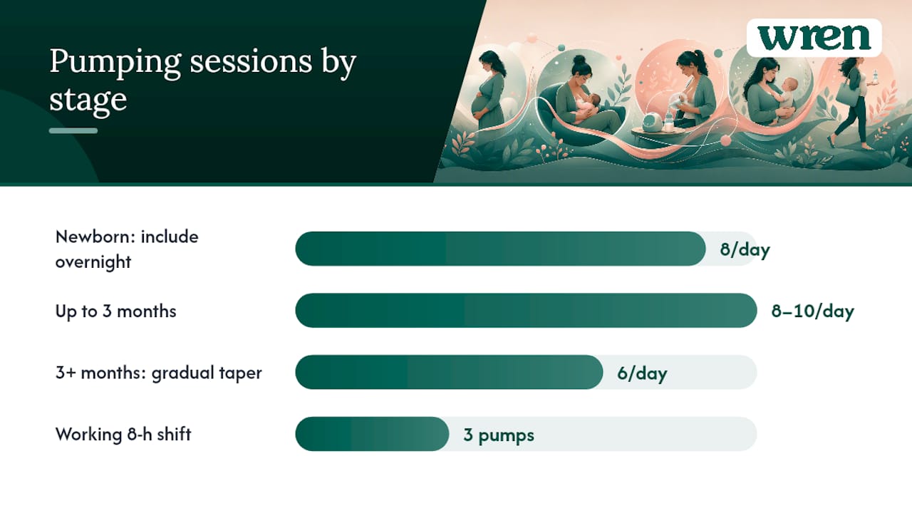 Pumping frequency schedule by baby age group