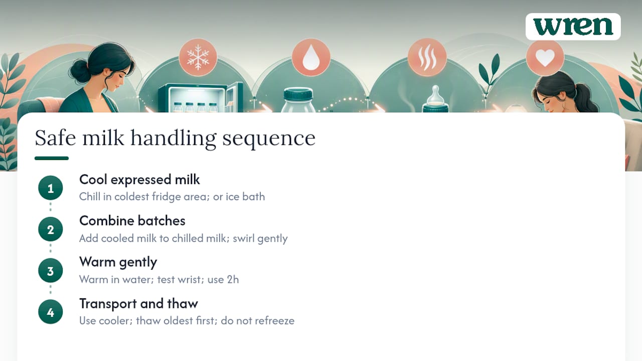 Four-stage breast milk safety sequence