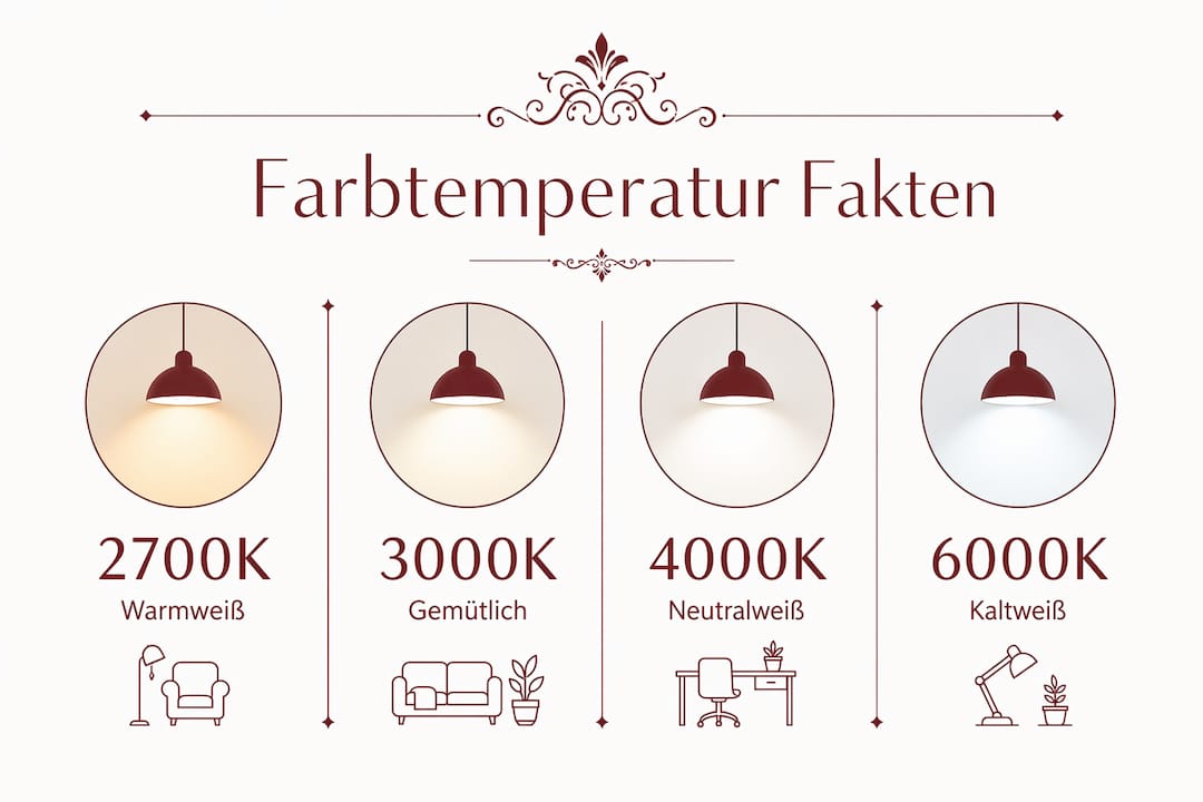 Übersichtsgrafik zur Farbtemperatur – alle Werte auf einen Blick