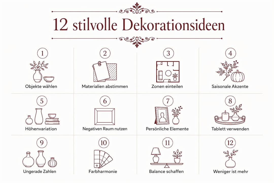 Grafik verrät 12 Tipps für eine stilvolle Couchtisch-Dekoration