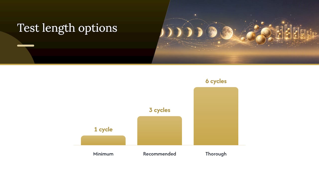 Moon phase lottery testing cycle loop