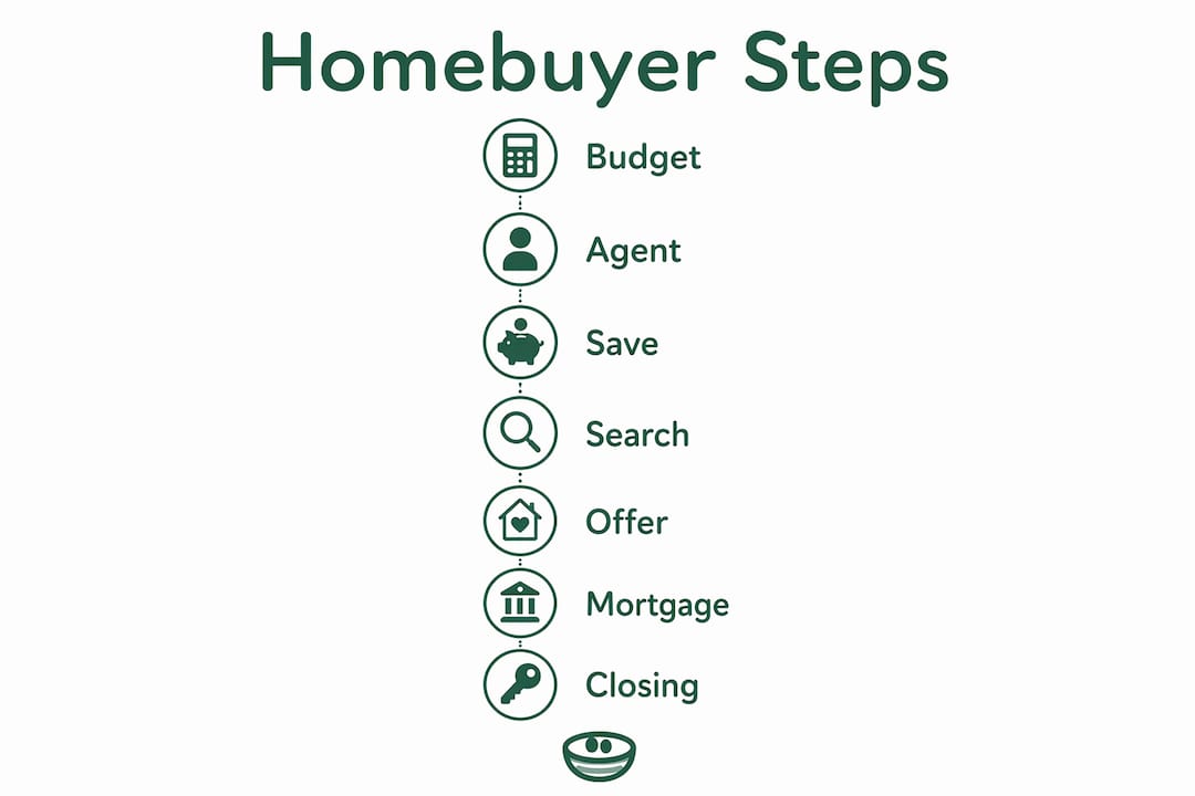 Infographic of homebuying process steps
