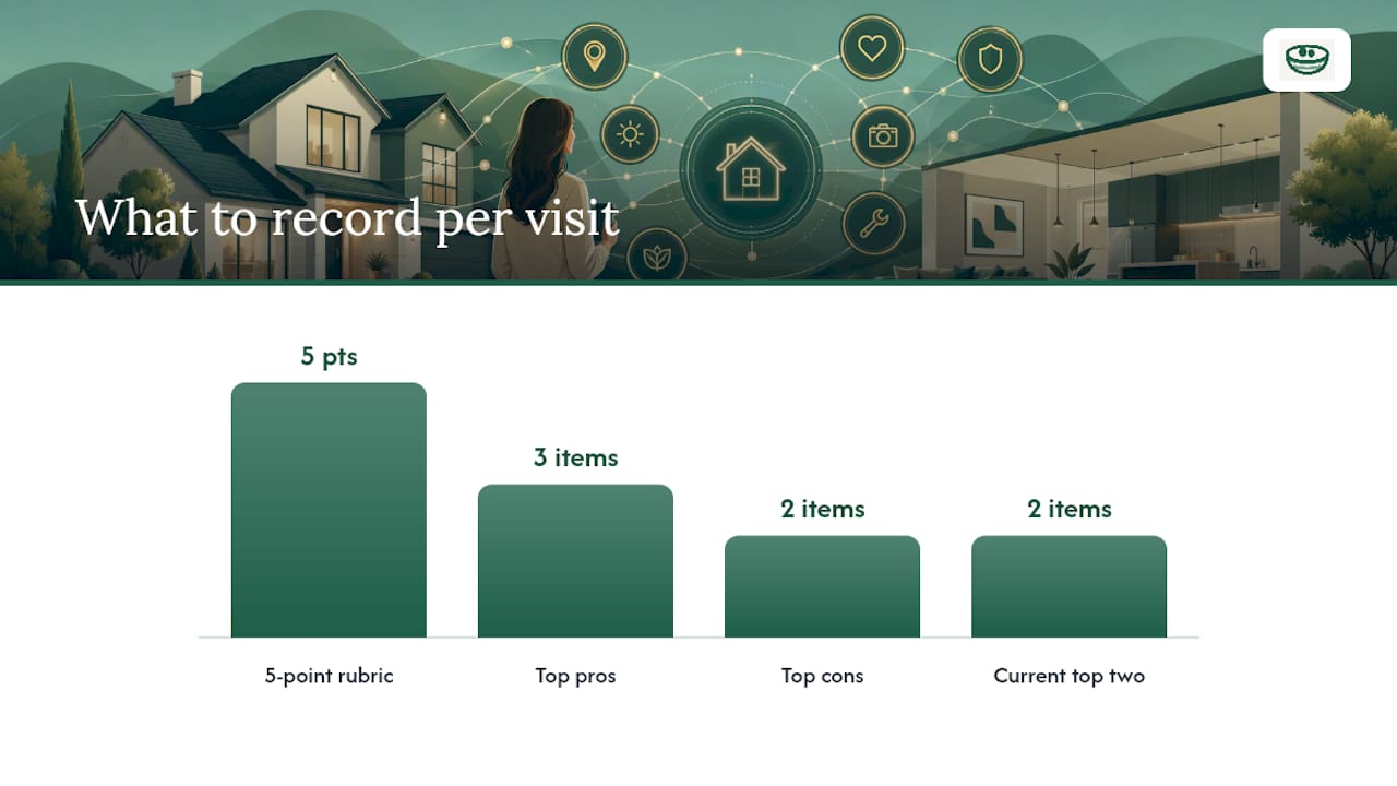 How do you use an open-house app before, during, and after a visit? — overview diagram