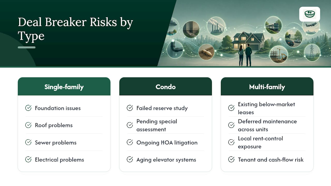 Property type deal breaker risk comparison