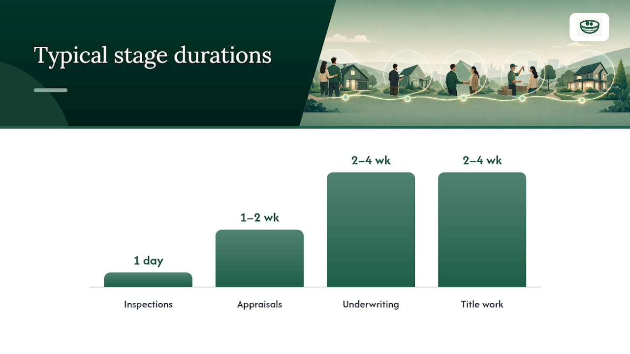 How Long Does Each Closing Stage Take, and What Causes Delays? — overview diagram