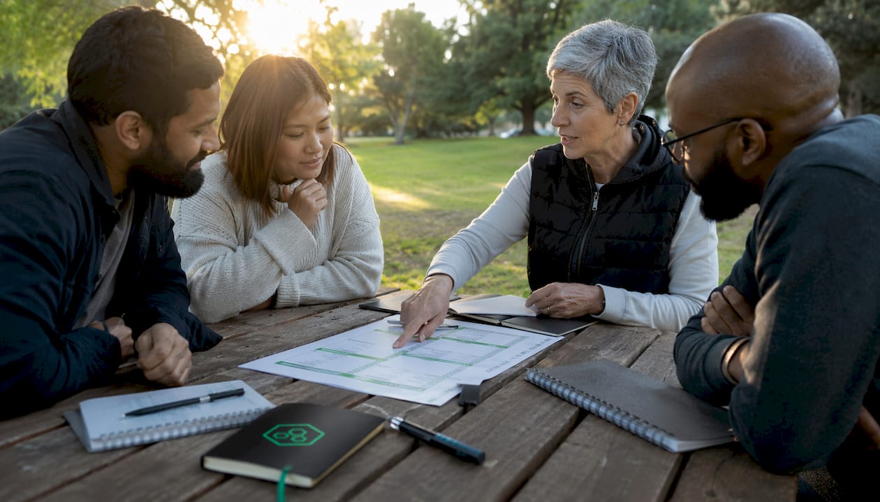Team discussing key attendance policy elements