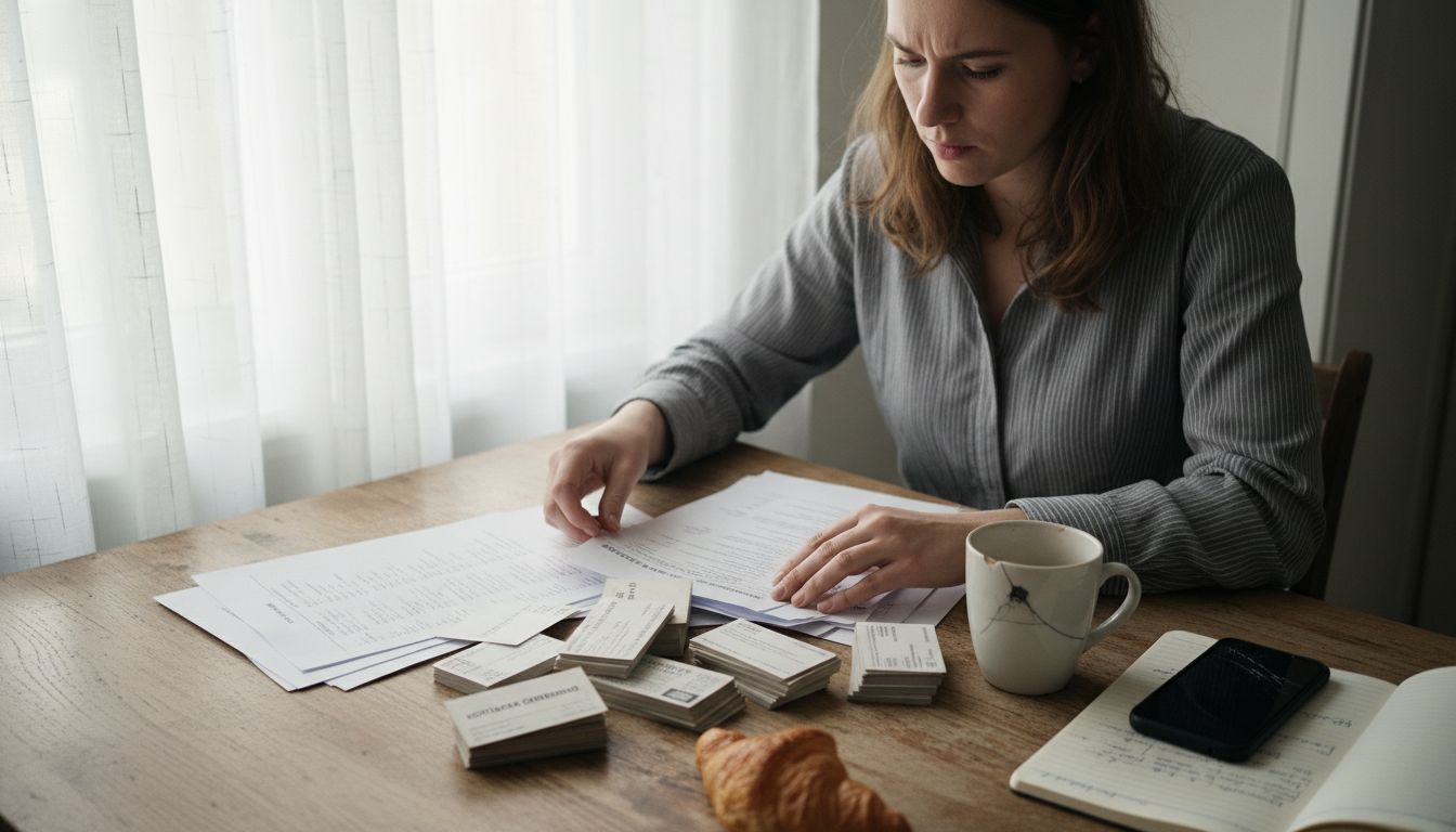Tijdens het gesprek aan tafel contactgegevens van zakenrelaties verzamelen