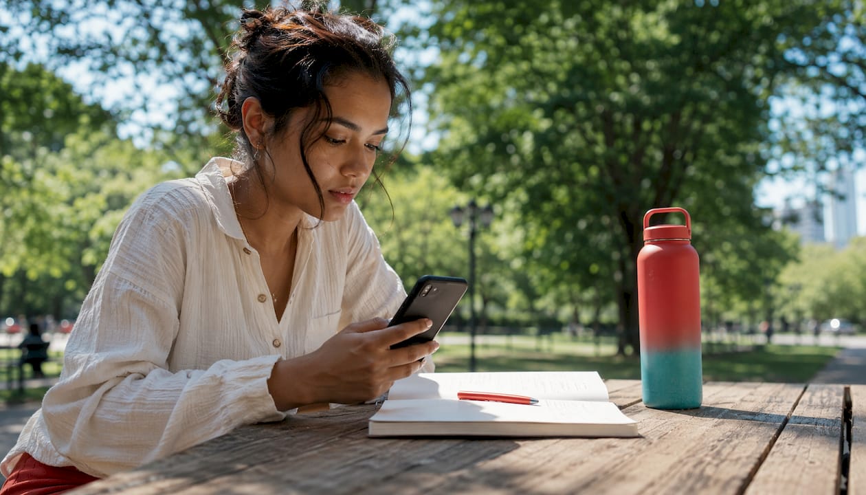 Person researching Twitter influencers on smartphone