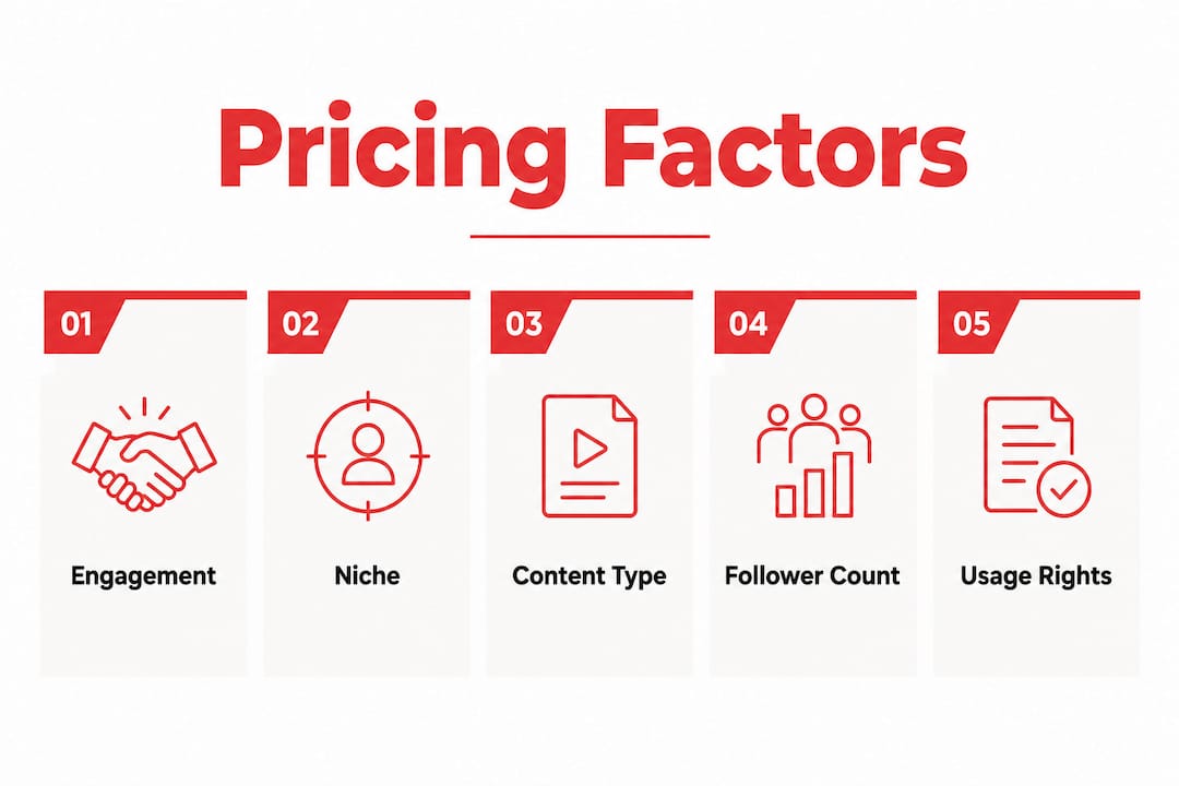 Infographic illustrating Twitter influencer pricing factors