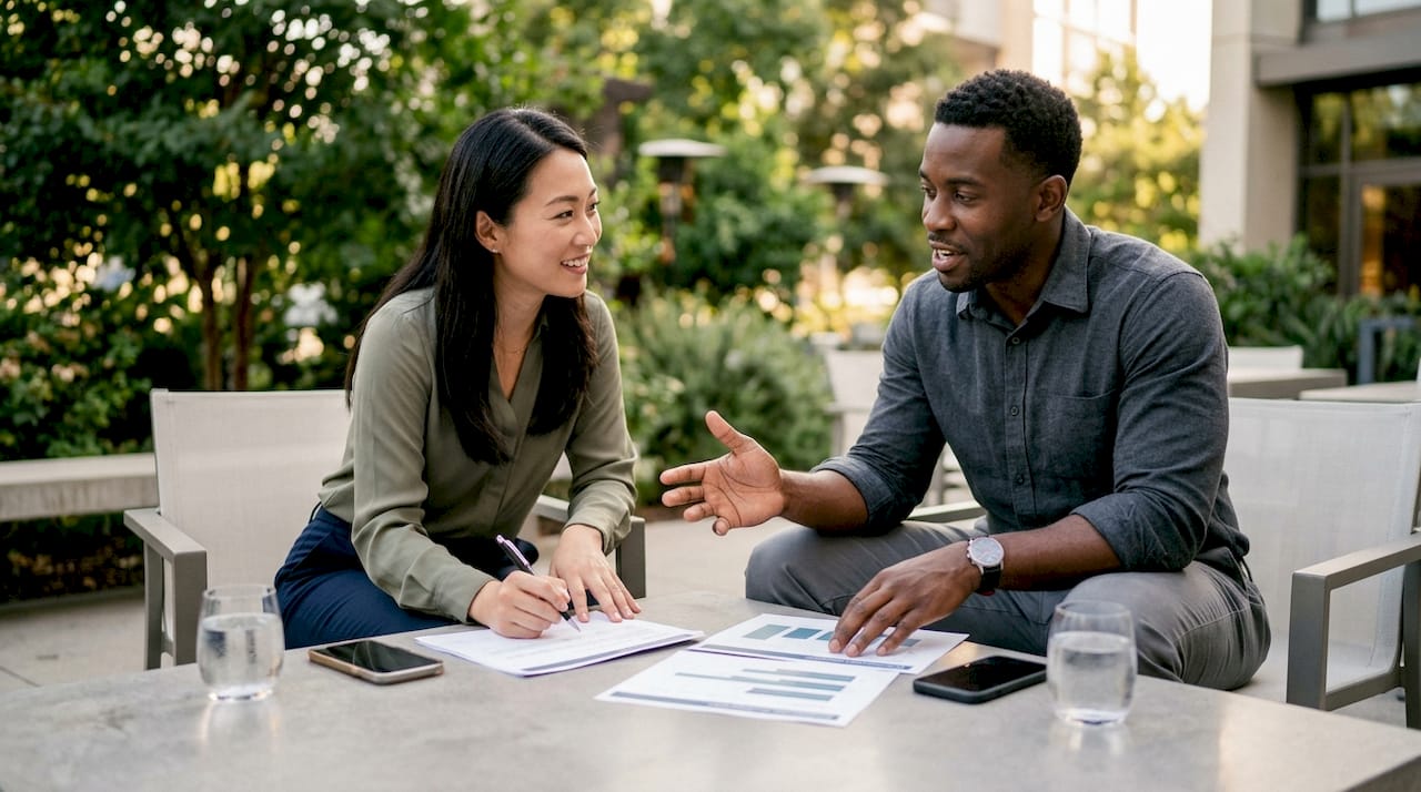 Professionals discussing influencer pricing tiers