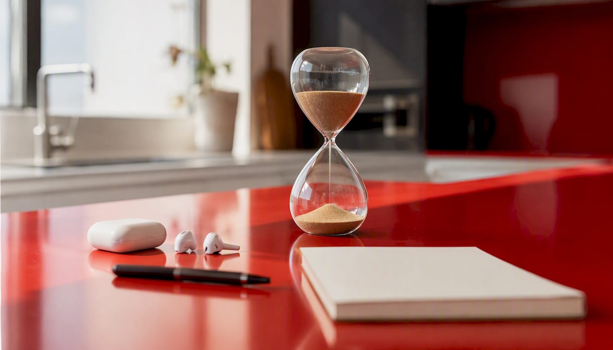 Hourglass symbolizing campaign timeline