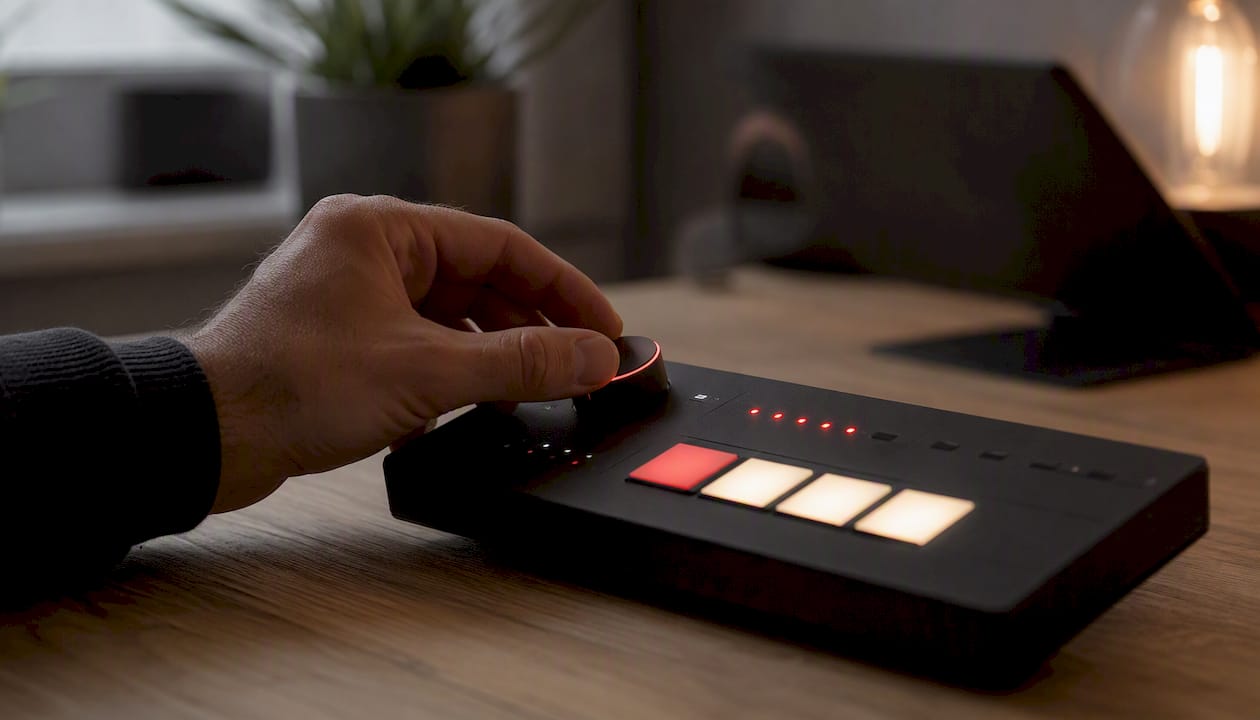 Hand adjusting social listening alert device