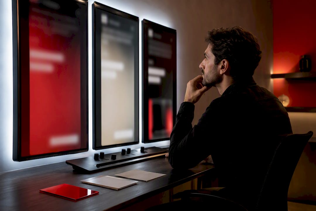 Campaign assets reviewed in a launch studio