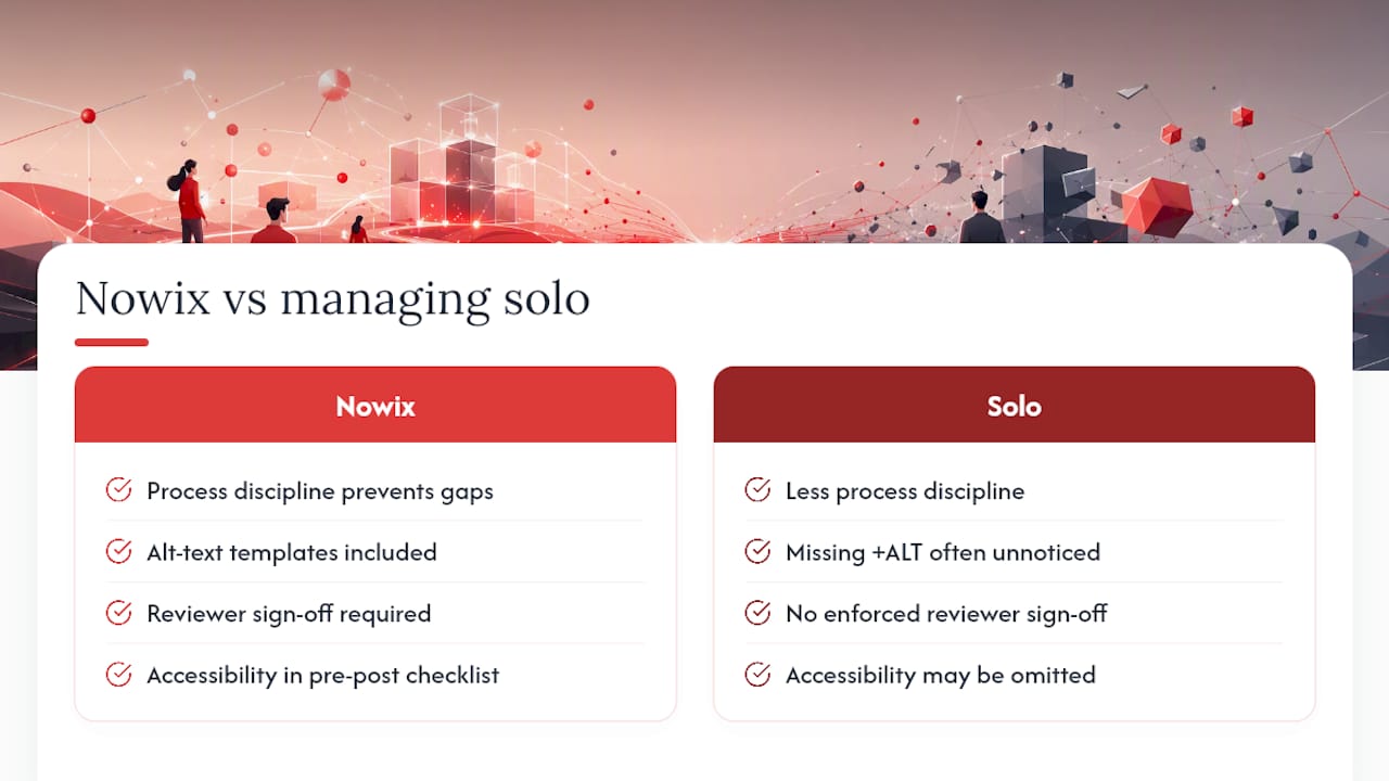 Let Nowix handle the QA while you handle the launch — overview diagram