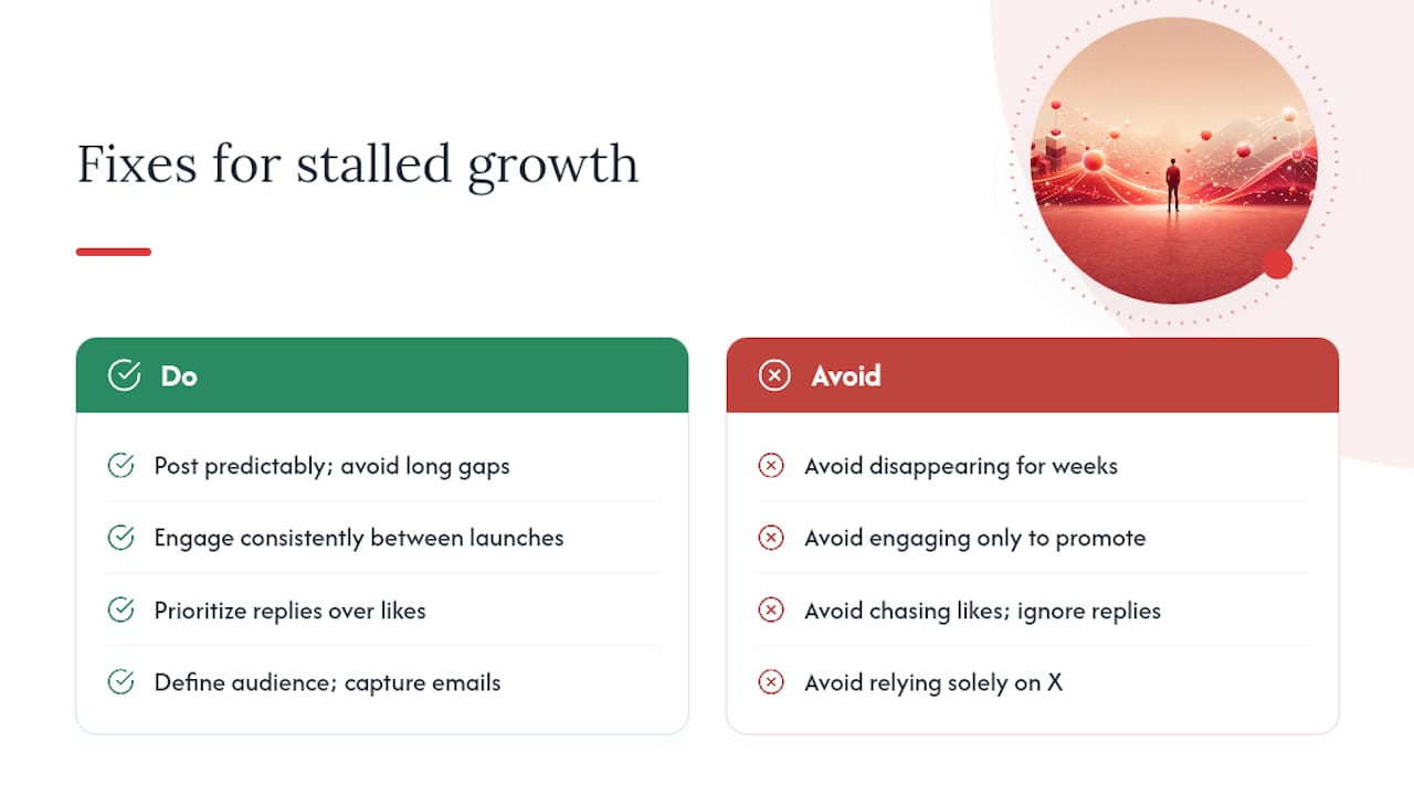 Common Mistakes That Stall a Founder's Twitter Growth — overview diagram
