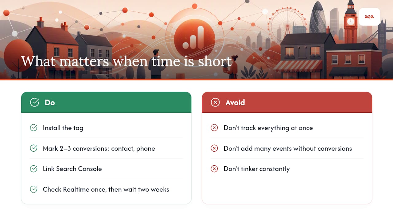 What actually matters when time is short — overview diagram