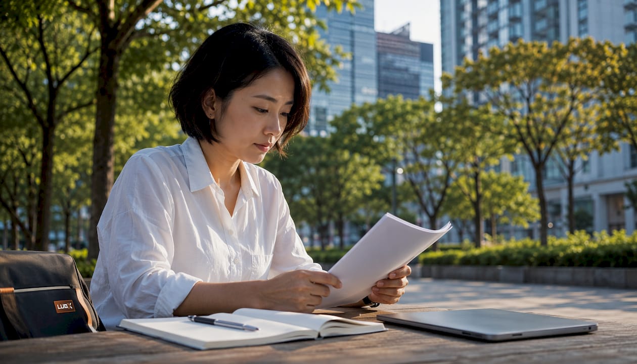 Une femme étudie différentes stratégies pour optimiser la gestion de la trésorerie.
