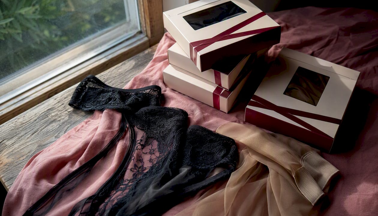 Playhause plus size hosiery packaging close-up