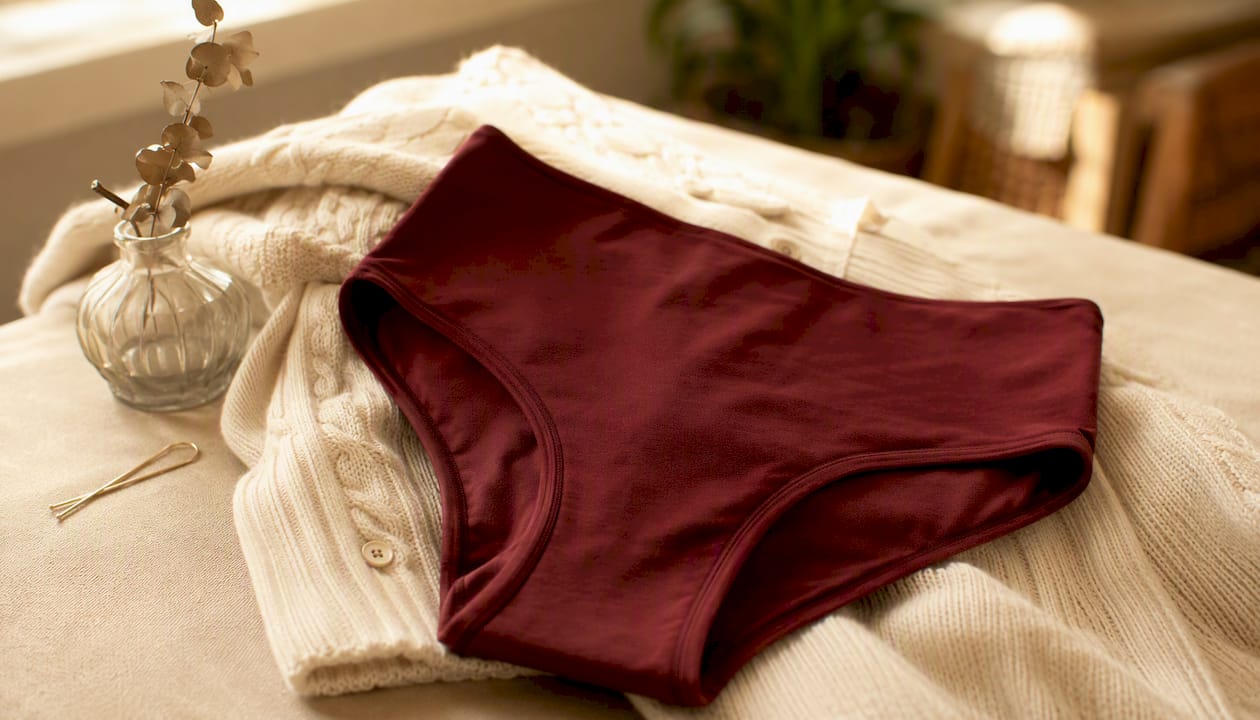 High-waist and high-leg briefs on sweater