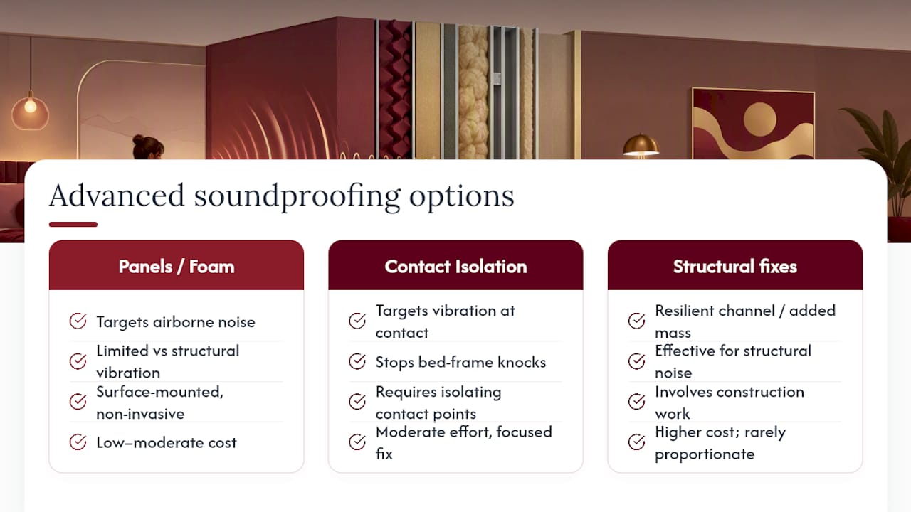 Advanced soundproofing when room-level tactics aren't enough — overview diagram