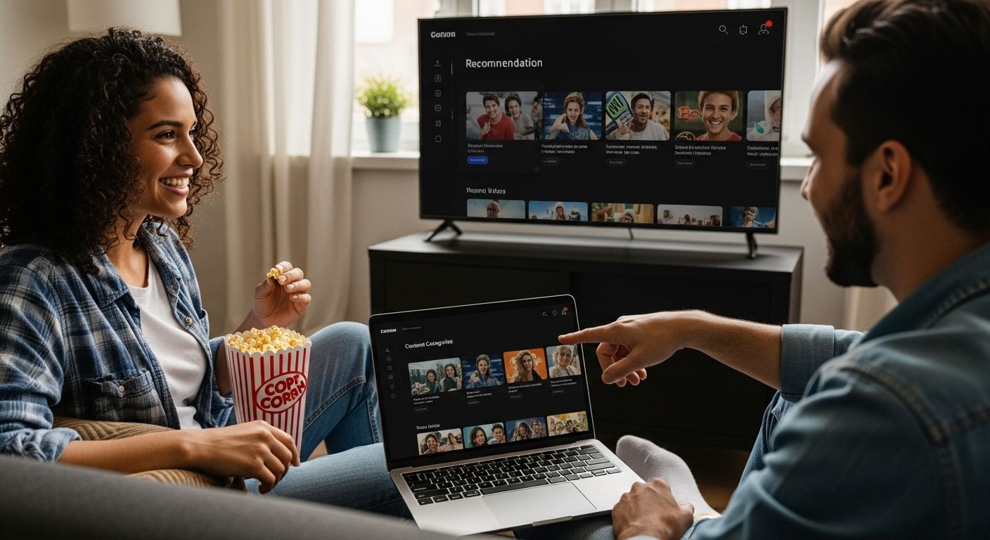 friends browsing content categories