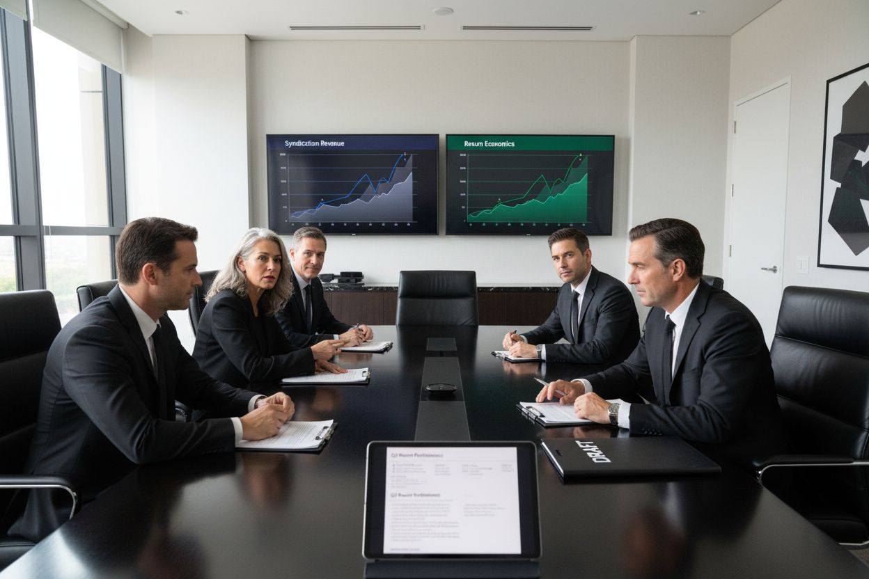 TV syndication business meeting