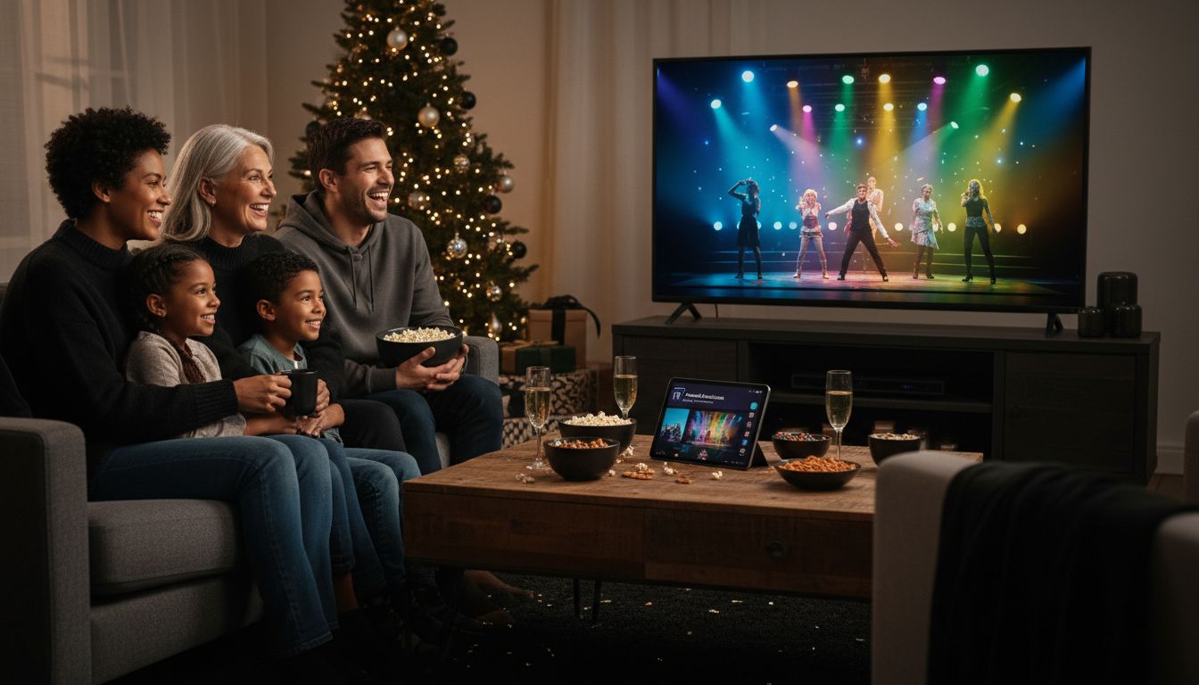 family watching special