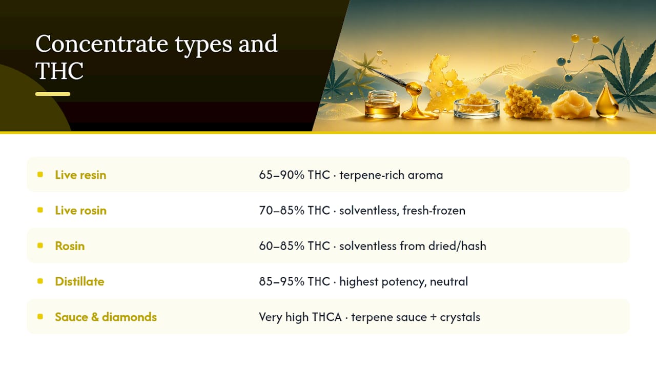 The Main Types of Cannabis Concentrates, Explained Simply — overview diagram