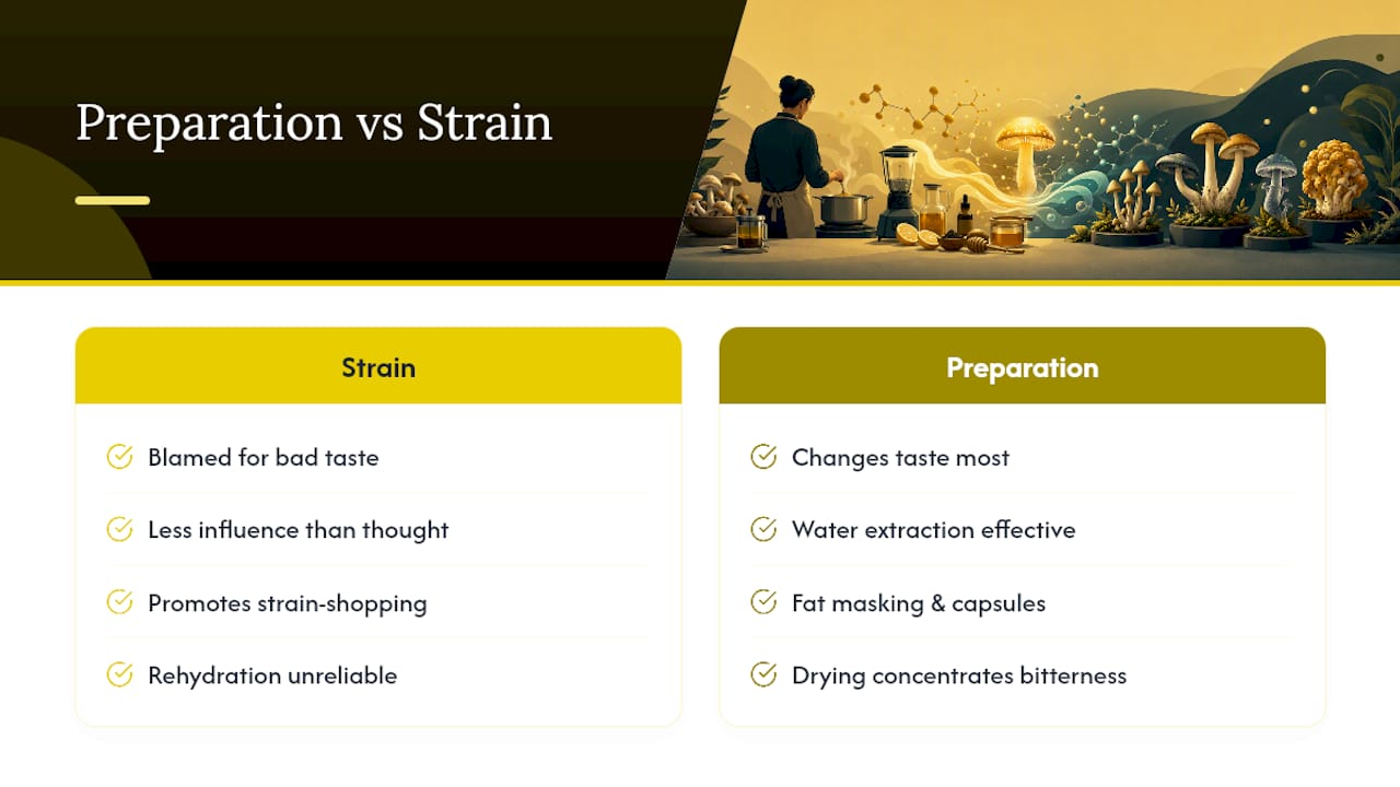 Why Getting the Preparation Right Matters More Than the Species — overview diagram