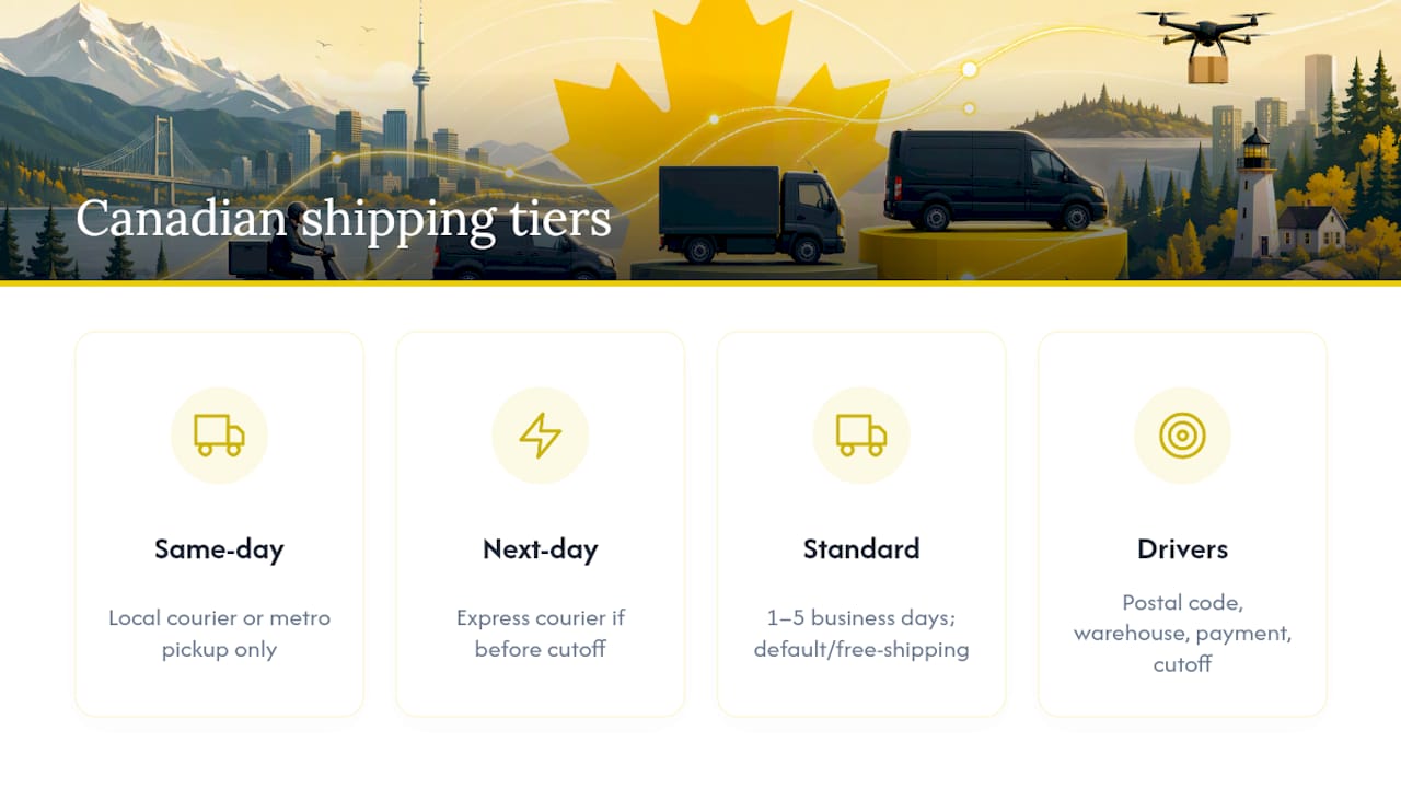 Four Canadian cannabis delivery speed tiers