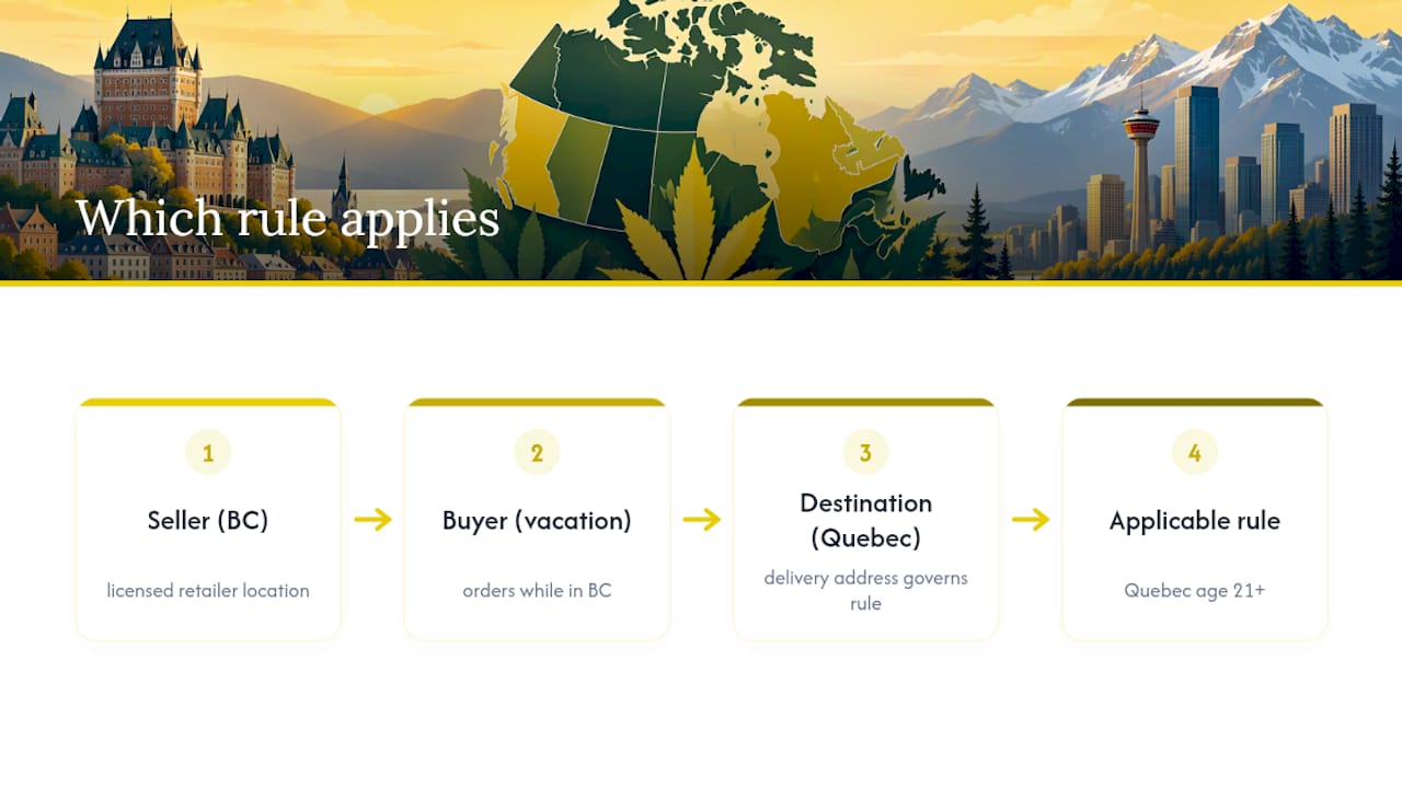 Destination province determines cannabis purchase rules