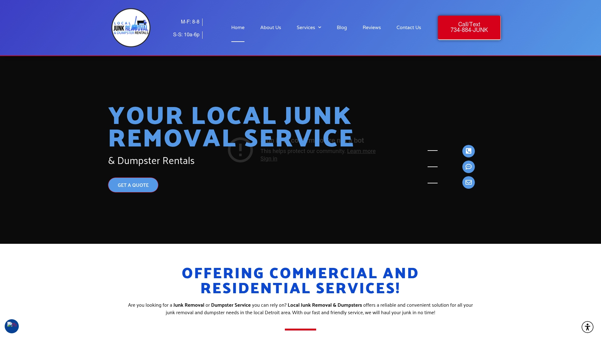 https://localjunkremovalanddumpsters.com