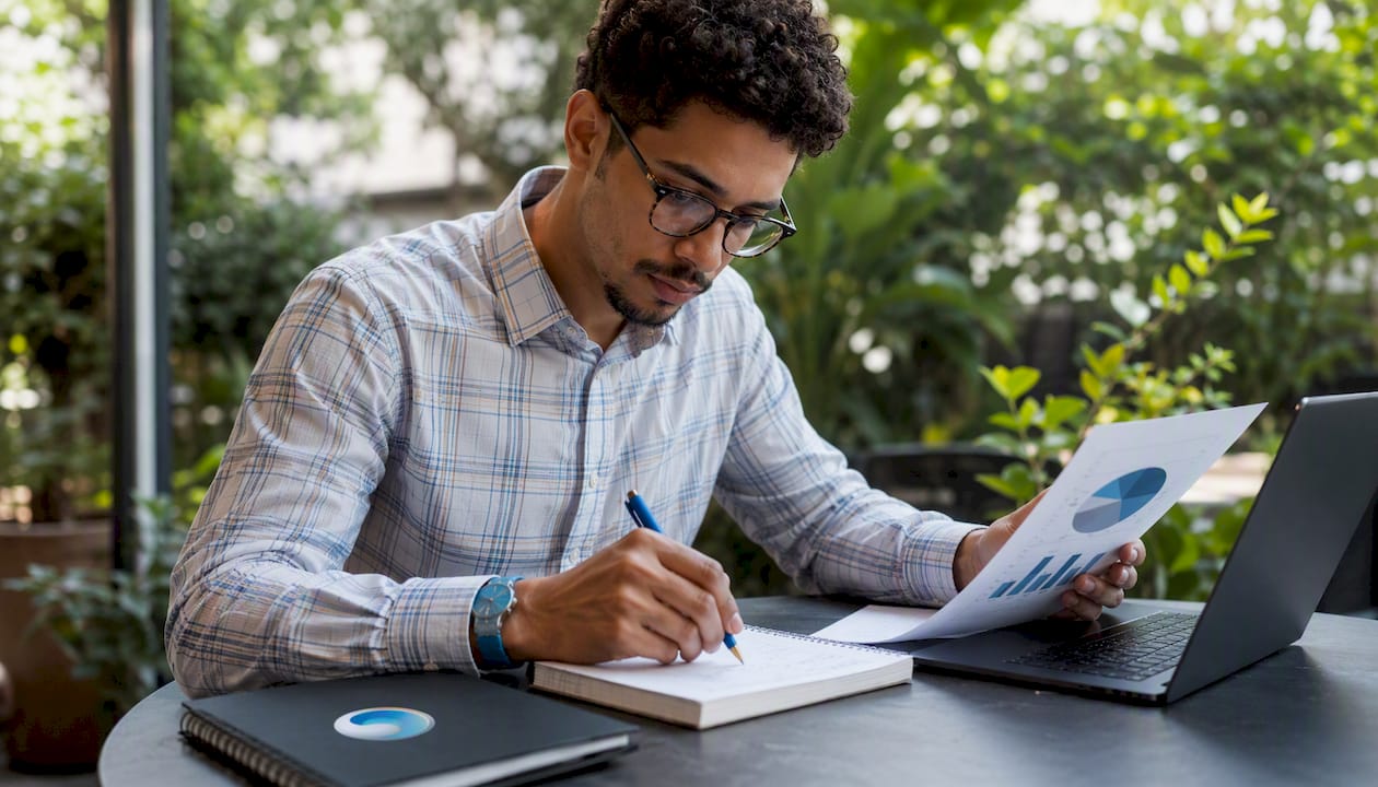 Man writing notes on DSP platform strategy
