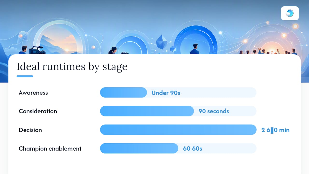 Diagram of case study video formats by funnel stage