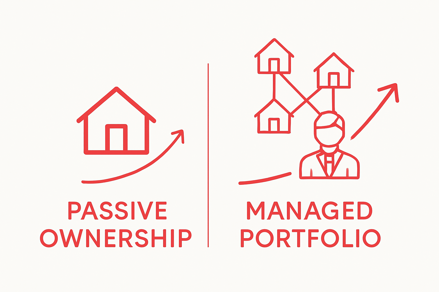 infographic comparing managed portfolios and passive ownership