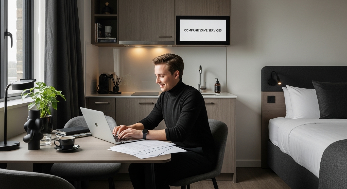 serviced apartment workspace lifestyle