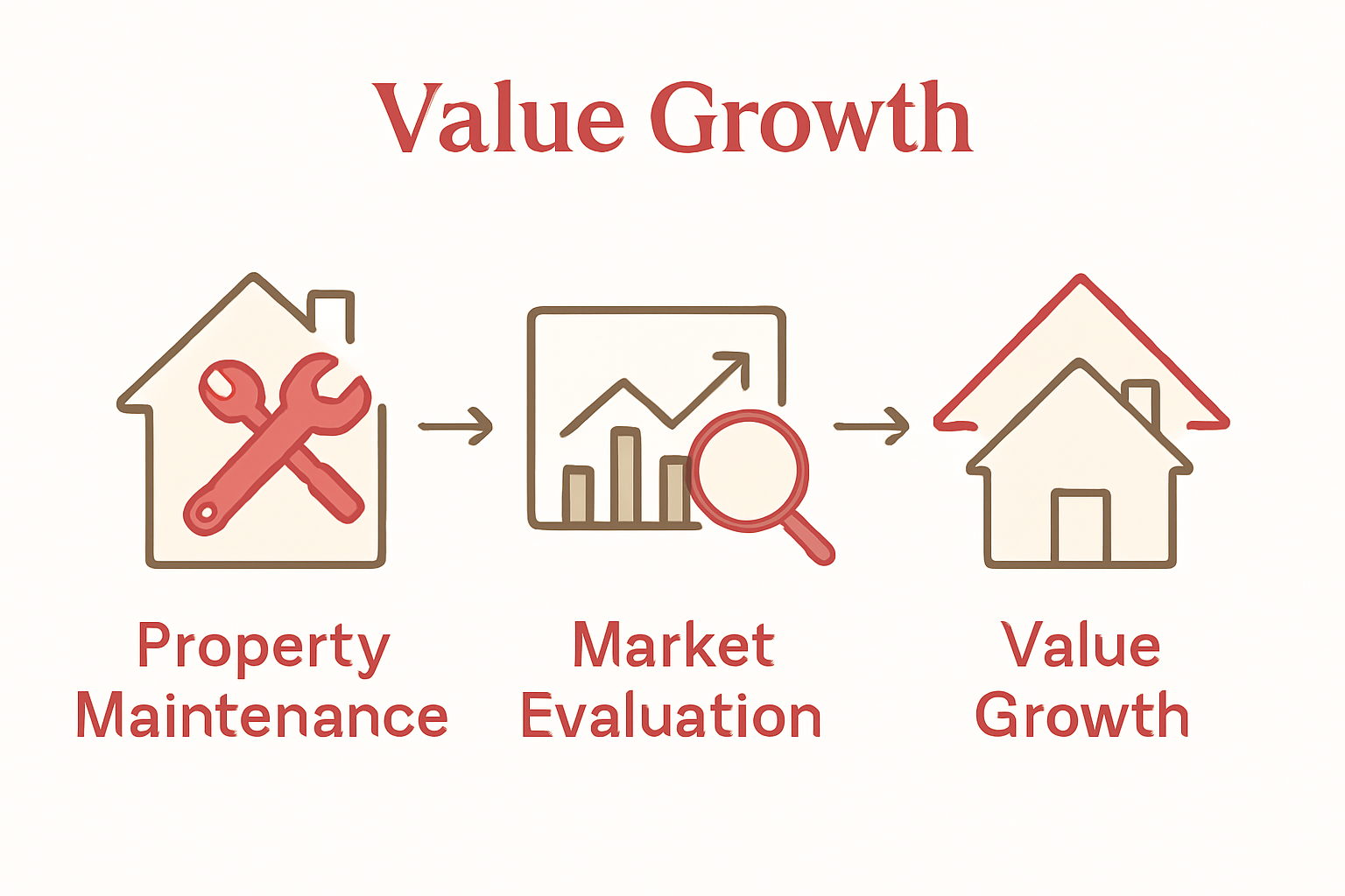 Infographic illustrates property value growth process