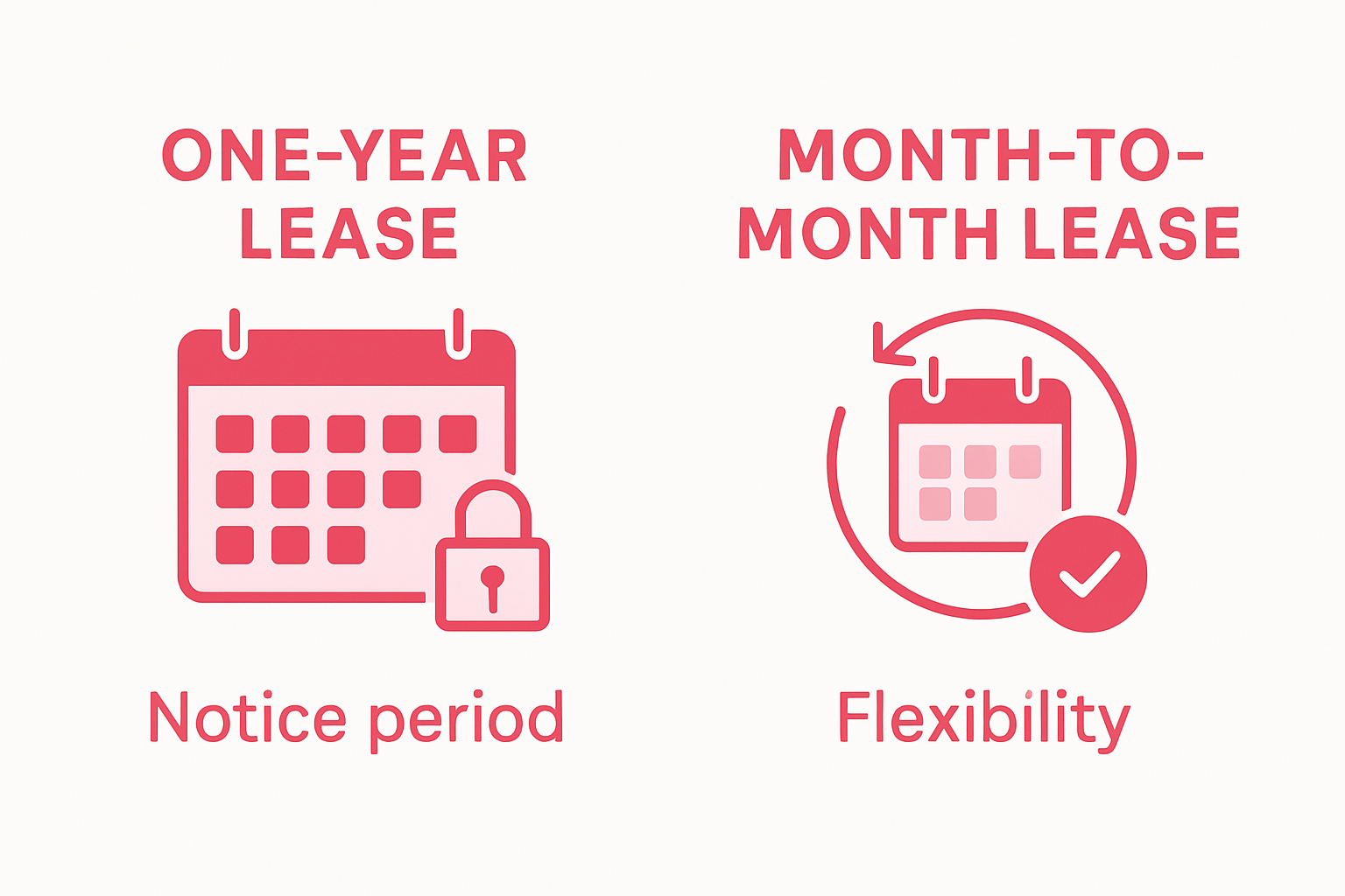 Infographic comparing fixed vs flexible leases