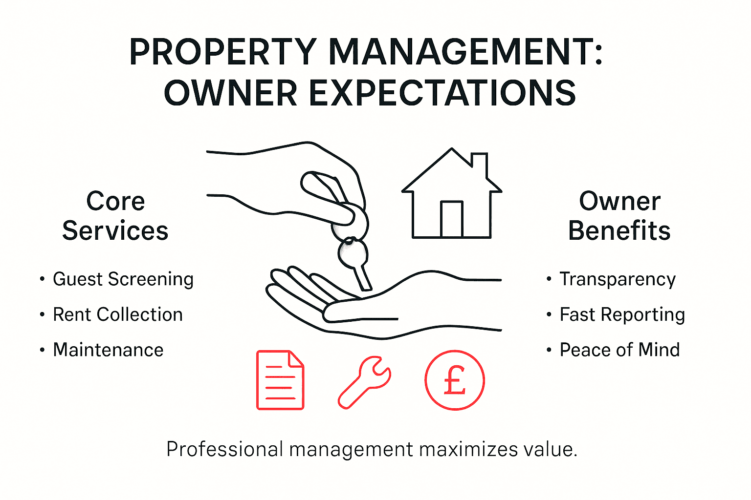 Infographic showing key owner expectations in property management