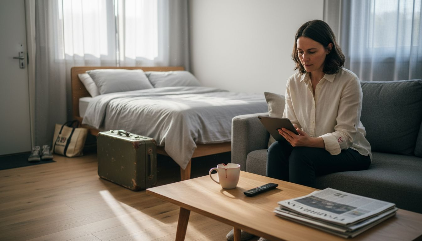 Modern executive apartment with lived-in comfort