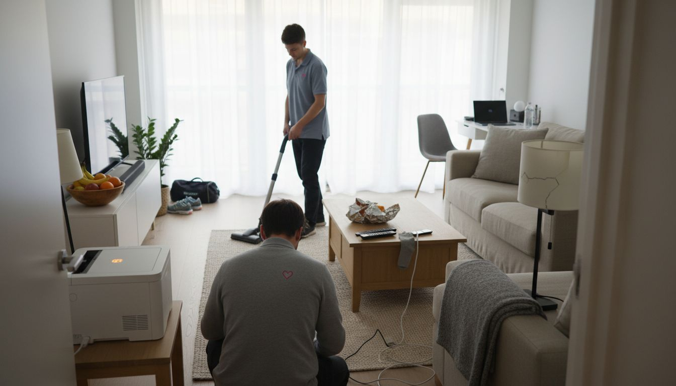 Staff preparing serviced team apartment