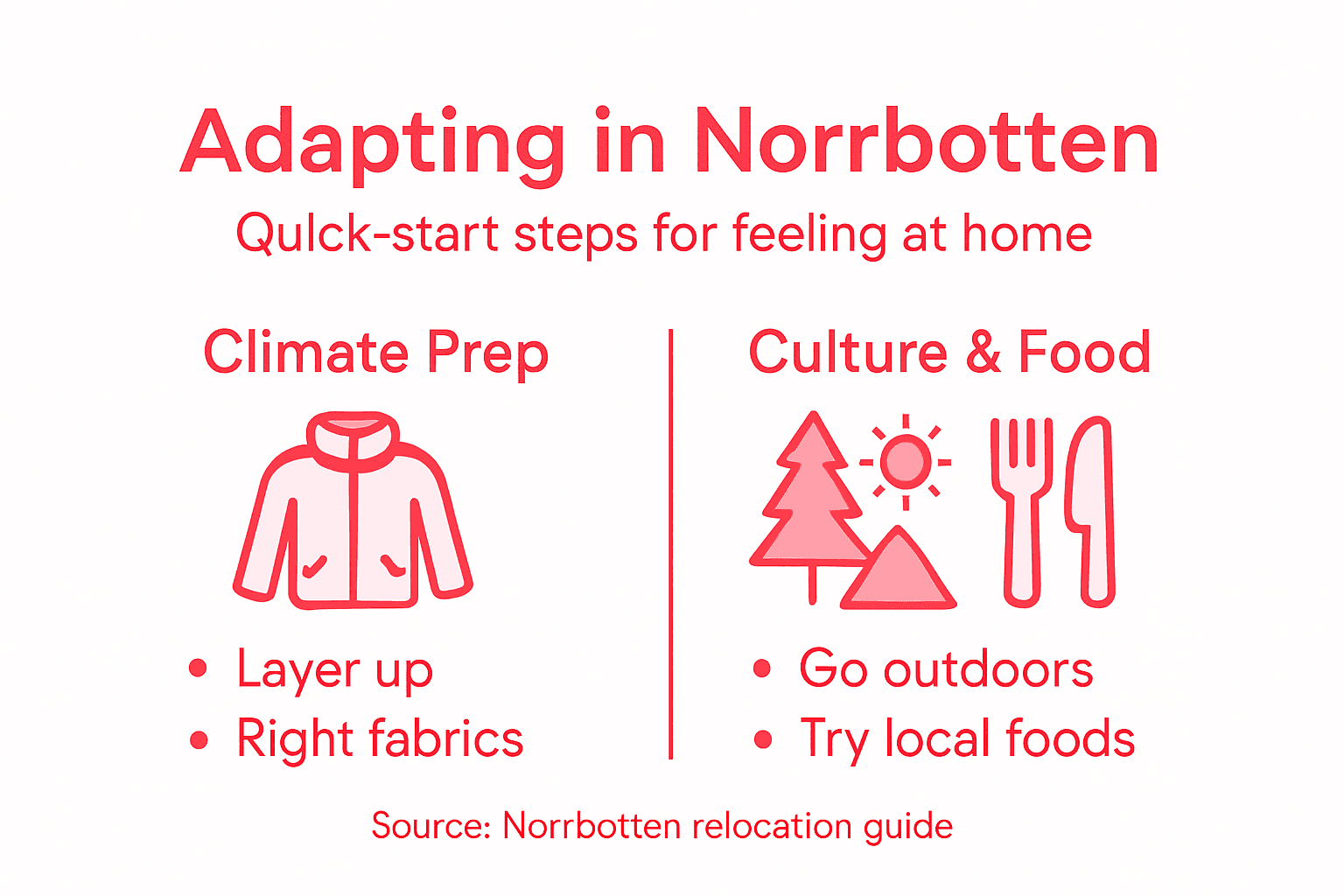 Infographic overview of adapting quickly to Norrbotten